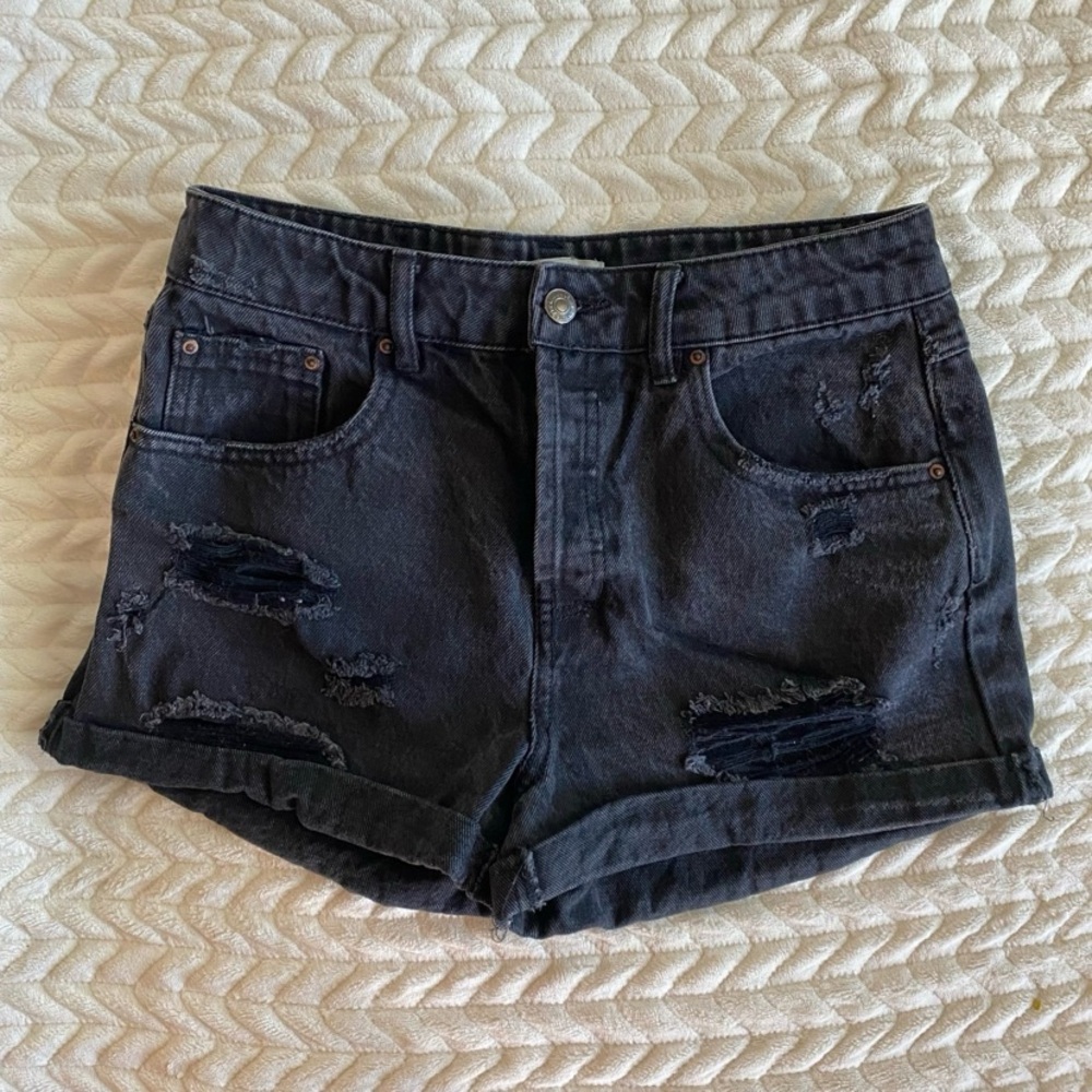 Forever21 Black Ripped Shorts